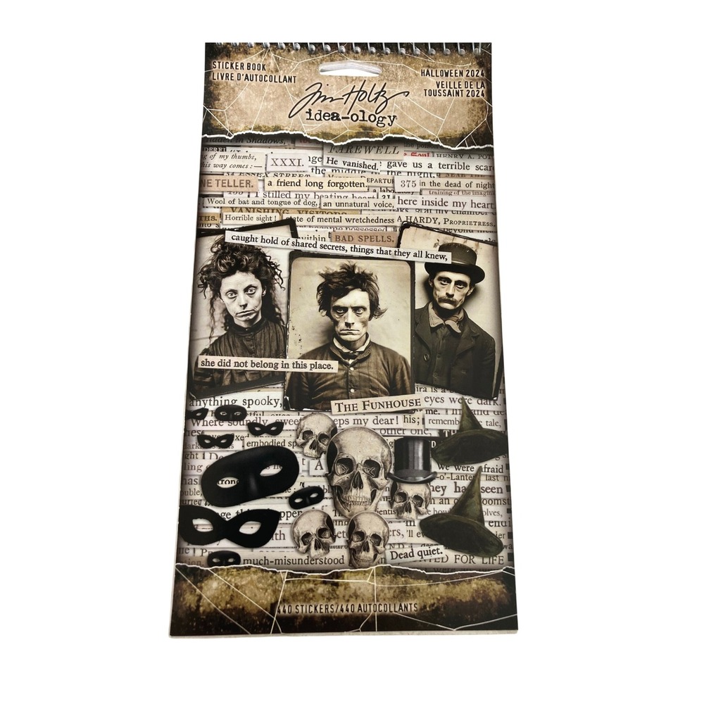Tim Holtz Idea-ology Sticker Book Halloween 2024 New TH94402 Assemblage